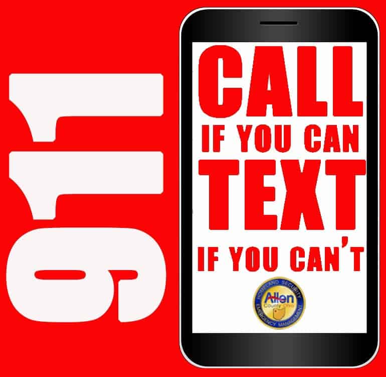 Allen County can now Text 9-1-1